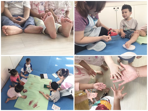 成長的手腳印畫，蓋出創造力