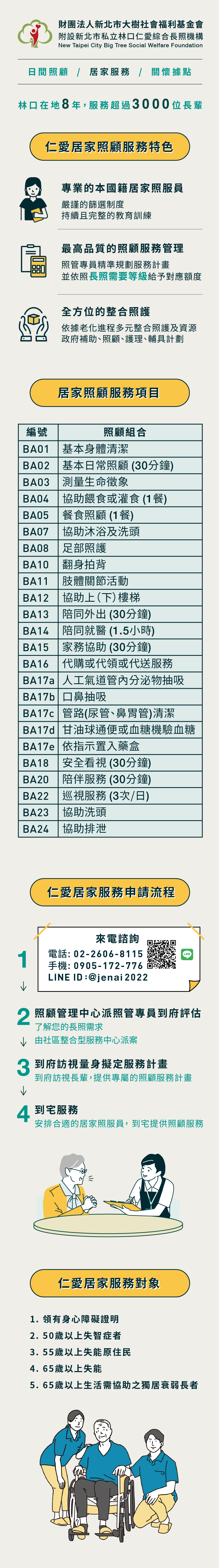 林口仁愛綜合長照機構-居家服務照顧簡介